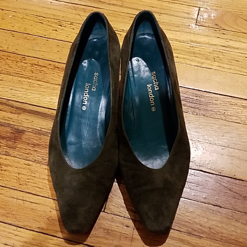 Sacha London Green Suede Shoes sz 7B